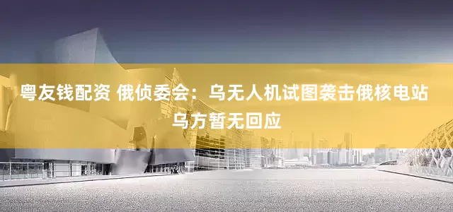 粤友钱配资 俄侦委会：乌无人机试图袭击俄核电站 乌方暂无回应