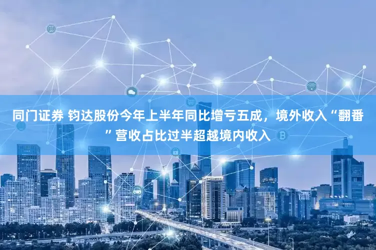 同门证券 钧达股份今年上半年同比增亏五成，境外收入“翻番”营收占比过半超越境内收入